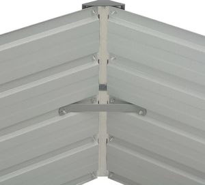 vidaXL Donica do podniesionej grządki, brązowa, 129x129x46 cm, stal 5