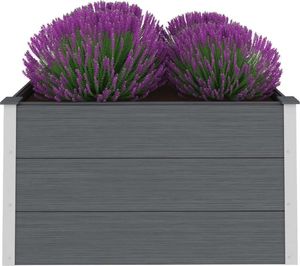 vidaXL Donica ogrodowa, WPC, 100x100x54, szara 3