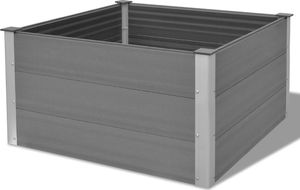 vidaXL Donica ogrodowa, WPC, 100x100x54, szara 4