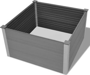 vidaXL Donica ogrodowa, WPC, 100x100x54, szara 5