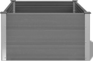 vidaXL Donica ogrodowa, WPC, 100x100x54, szara 6