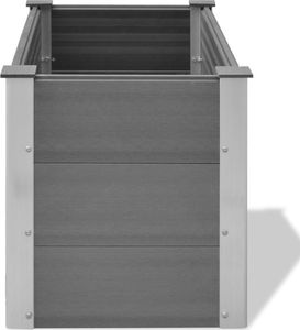 vidaXL Donica ogrodowa WPC 100x50x54 cm, szara 4