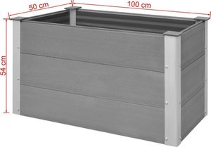 vidaXL Donica ogrodowa WPC 100x50x54 cm, szara 6