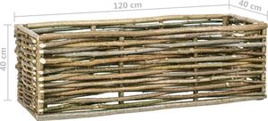 vidaXL Podniesiona donica ogrodowa, 120x40x40 cm, drewno leszczynowe 4