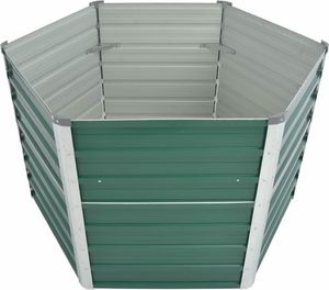 vidaXL Gabion ogrodowy z galwanizowanej stali, 129x129x77 cm, zielony 3