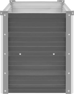 vidaXL Donica ogrodowa z galwanizowanej stali, 100x40x45 cm, szara 4