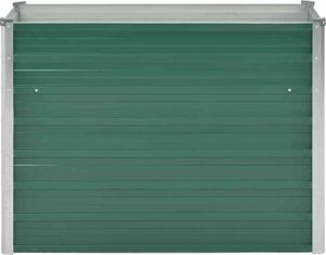 vidaXL Donica ogrodowa z galwanizowanej stali, 100x40x77 cm, zielona 3