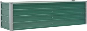 vidaXL Donica ogrodowa z galwanizowanej stali, 160x40x45 cm, zielona 1