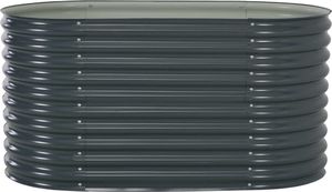 vidaXL Donica ogrodowa z galwanizowanej stali, 160x80x81 cm, szara 2