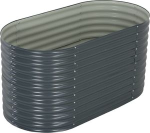 vidaXL Donica ogrodowa z galwanizowanej stali, 160x80x81 cm, szara 3