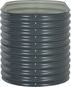 vidaXL Donica ogrodowa z galwanizowanej stali, 160x80x81 cm, szara 4