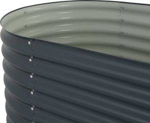vidaXL Donica ogrodowa z galwanizowanej stali, 160x80x81 cm, szara 6
