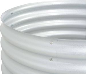 vidaXL Donica ogrodowa z galwanizowanej stali, 80x80x44 cm, srebrna 3