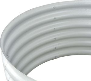 vidaXL Donica ogrodowa z galwanizowanej stali, 80x80x44 cm, srebrna 4