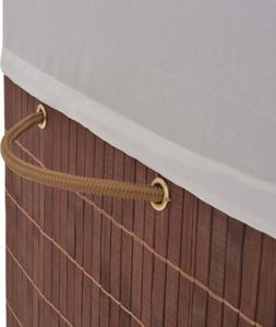 Kosz na pranie vidaXL brązowy (245583) 6