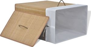 Kosz na pranie vidaXL brązowy (245581) 5