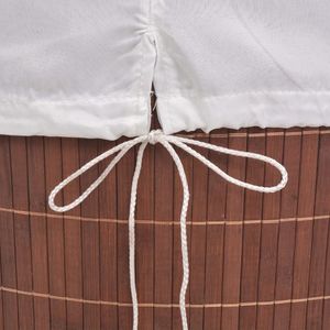 Kosz na pranie vidaXL brązowy (245580) 3