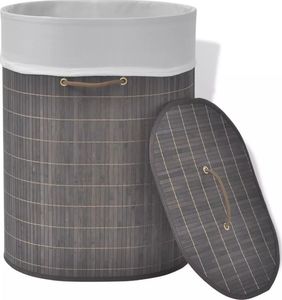 Kosz na pranie vidaXL brązowy (242728) 4