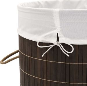 Kosz na pranie vidaXL brązowy (242724) 3