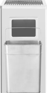 Kosz na śmieci vidaXL popielnica srebrny (51092) 4