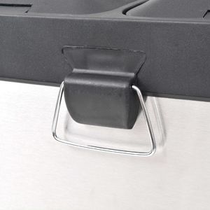 Kosz na śmieci vidaXL do segregacji na pedał srebrny (50600) 4