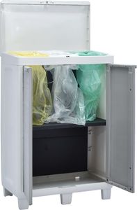 vidaXL Ogrodowy pojemnik do segregacji odpadów, 3 worki, 65x38x102 cm 1
