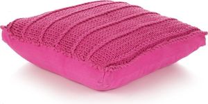 vidaXL Dziana poduszka podłogowa, kwadratowa, bawełna, 60x60cm, różowa 1