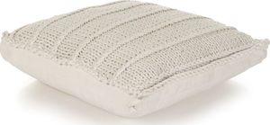 vidaXL Dziana poduszka podłogowa, kwadratowa, bawełna, 60x60 cm, biała 1