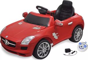 vidaXL Samochód elektryczny dla dzieci Czerwony Mercedes Benz SLS 6V + pilot 1