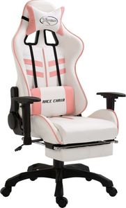 Fotel vidaXL z podnóżkiem różowy (20226) 1