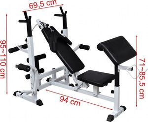 vidaXL Wielofunkcyjna ławka treningowa 6