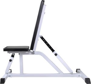 vidaXL Ławka do ćwiczeń ze sztangą i zestawem hantli, 60,5 kg 2