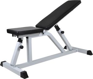 vidaXL Ławka do ćwiczeń ze sztangą i zestawem hantli, 60,5 kg 3