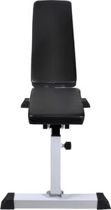 vidaXL Ławka do ćwiczeń ze sztangą i zestawem hantli, 60,5 kg 5