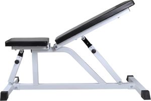 vidaXL Ławka do ćwiczeń ze sztangą i zestawem hantli, 60,5 kg 6