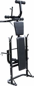 vidaXL Składana ławka do ćwiczeń+hantle+sztanga, domowa siłownia 2