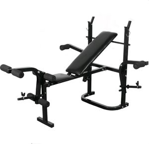 vidaXL Składana ławka do ćwiczeń+hantle+sztanga, domowa siłownia 5