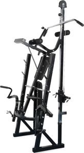 vidaXL Ławka do ćwiczeń ze stojakiem, sztangą i hantlami, 30,5 kg 3