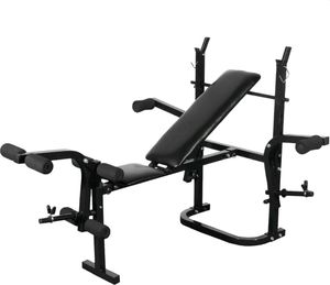 vidaXL Ławka do ćwiczeń ze stojakiem, sztangą i hantlami, 60,5 kg 3
