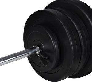 vidaXL Ławka do ćwiczeń ze stojakiem, sztangą i hantlami, 60,5 kg 8