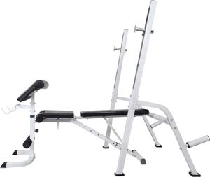 vidaXL Ławka do ćwiczeń ze stojakiem, sztangą i hantlami, 60,5 kg 2