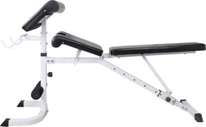 vidaXL Ławka do ćwiczeń ze stojakiem, sztangą i hantlami, 60,5 kg 6