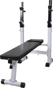 vidaXL Ławka do ćwiczeń ze stojakiem, sztangą i hantlami, 60,5 kg 3
