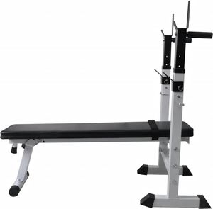 vidaXL Ławka do ćwiczeń ze stojakiem, sztangą i hantlami, 60,5 kg 4