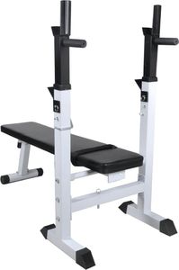 vidaXL Ławka do ćwiczeń ze stojakiem, sztangą i hantlami, 60,5 kg 5