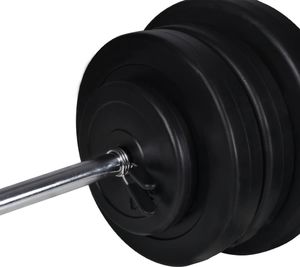 vidaXL Ławka do ćwiczeń ze stojakiem, sztangą i hantlami, 60,5 kg 8