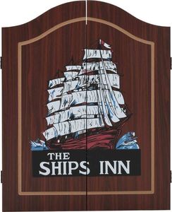 vidaXL Profesjonalna sizalowa tarcza do darta z szafką i 6 rzutkami 4