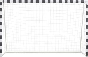 vidaXL Bramka do piłki nożnej, 300x200x90 cm, metalowa, czarno-biała 2