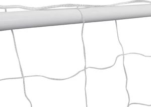 vidaXL Bramka piłkarska z siatką, 182 x 61 x 122 cm, stalowa, biała 3