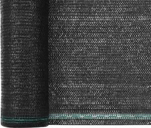 vidaXL Siatka ochronna do kortu tenisowego, HDPE, 1x25 m, czarna 4